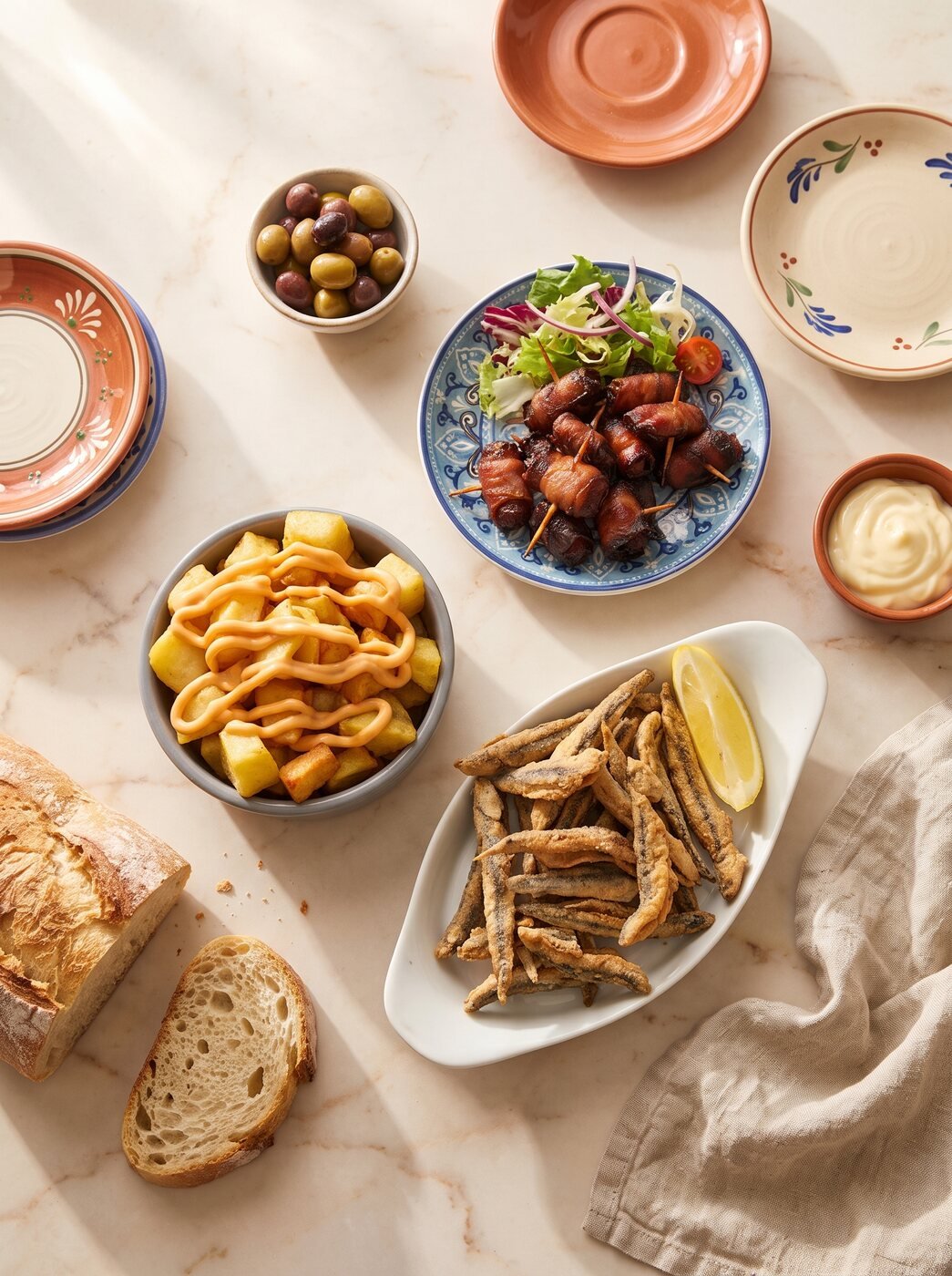 Surtido de tapas españolas para compartir
