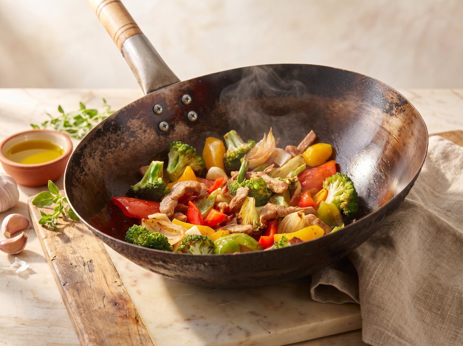 Salteado al wok del restaurante La Vespa en Artà